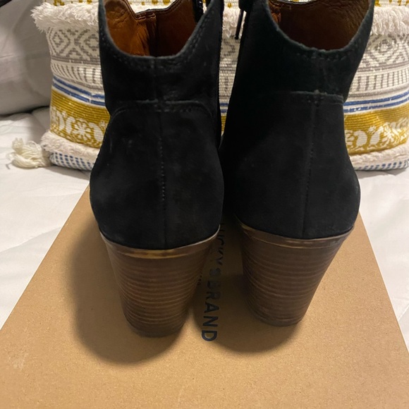 Black leather lucky brand booties - Picture 4 of 9